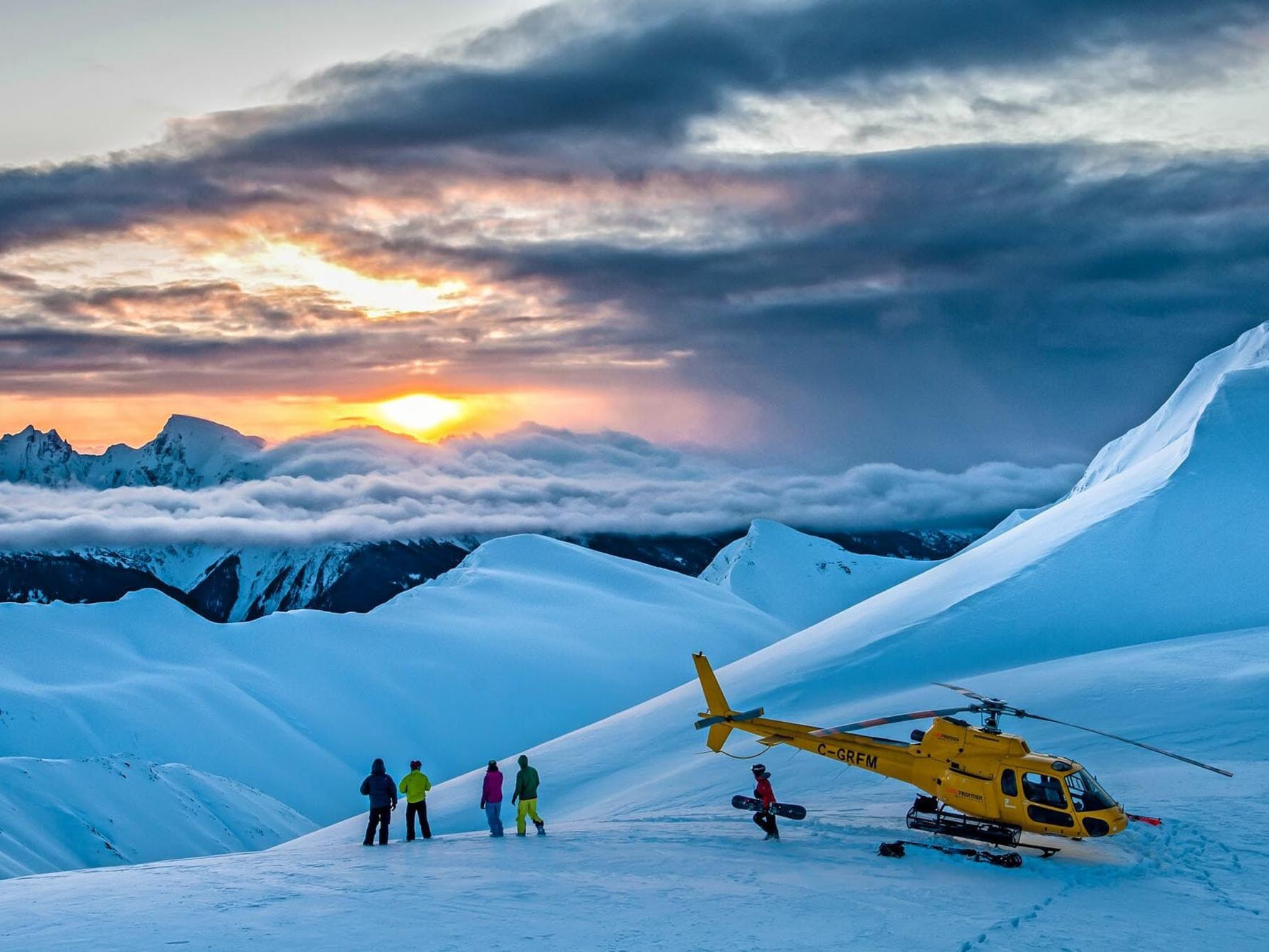 héli-ski au Canada séjour de rêve